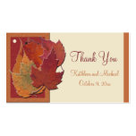 Autumn Leaves II Wedding Favour Tag Business Card Templates