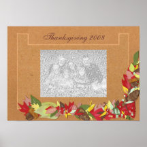 Autumn Leaves Photo Template Poster