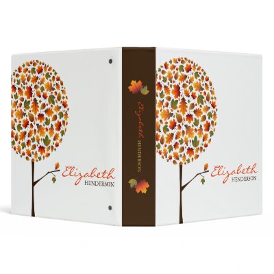Autumn Leaves Pop Tree Custom Binder by fat_fa_tin