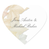 Autumn Leaves, Romantic Heart Name Gift Tag