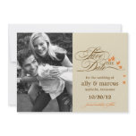 Autumn Leaves Save The Date Announcement