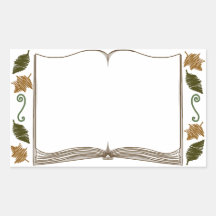 Autumn Leaves Sticker Bookplate