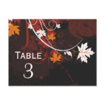 Autumn Leaves Table Number Postcard