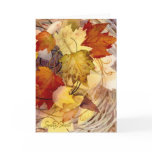 Autumn Leaves Watercolor Greeting Card