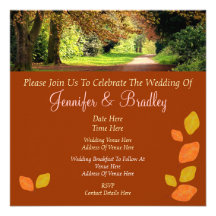 Autumn Leaves Wedding Invites
