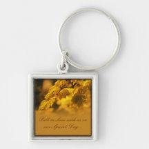 Autumn Leaves Wedding Party Gift Key Chain