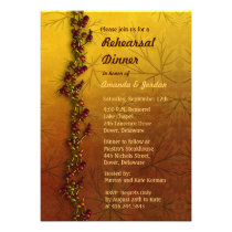 Autumn Leaves Wedding Rehearsal Dinner invitations