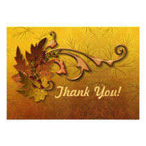 Autumn Leaves Wedding Thank You invitations