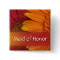 Autumn Maid of Honour Pin / Button