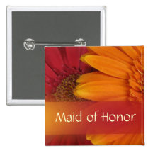 Autumn Maid of Honour Pin / Button