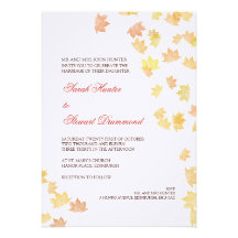 Autumn Maple Leaf Wedding Invitation