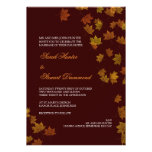 Autumn Maple Leaf Wedding Invitation -Brown