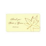Autumn Maple Leaf Wedding Thank You Label