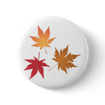 Autumn Maple Leaves Collection Buttons
