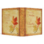 Autumn Maple Leaves Wedding Binder