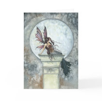 Autumn Moon Fairy Card by Molly Harrison