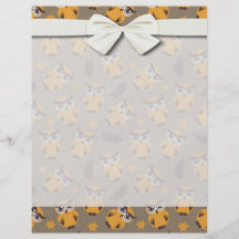 autumn owls pattern full color flyer