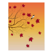 Autumn Perch Post Card