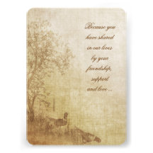 Autumn Pheasant Vow Renewal Invitation