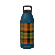 Autumn Plaid Water Bottle