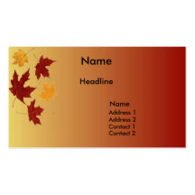 Autumn Profile Card Business Card Template