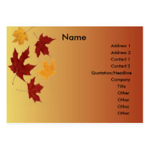 Autumn Profile Card Business Card Templates