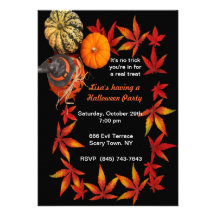 Autumn Pumpkin Party Invitations