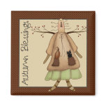 Autumn Pumpkins · Angel with Pumpkin & Cat Magnet