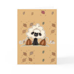 autumn pumpkins sheep card