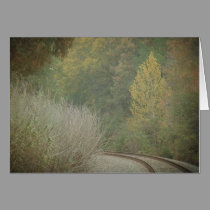 Autumn Railroad note card cards