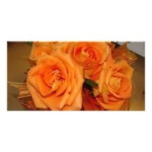 Autumn Roses Customized Photo Card