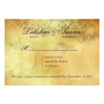 Autumn RSVP Wedding Reply Card Leaves Purple Personalized Announcement