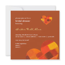 Autumn rust Bridal Shower Invitation