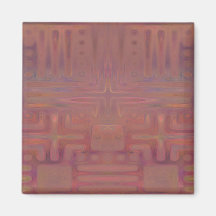 Autumn Show Wine Colored Abstract Magnet