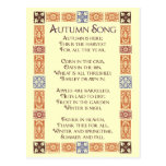 Autumn Song Thanksgiving Poem Postcard