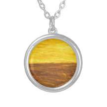 Autumn Sunset over Harvest Field (minimalism) Pendant