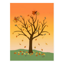 Autumn Sunset Post Card