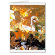 Autumn Swan Greeting Card