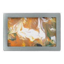 Autumn Swan Rectangular Belt Buckle