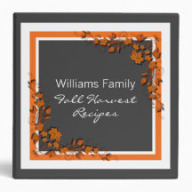 Autumn Swirls Thanksgiving Recipe Binder (2 inch)