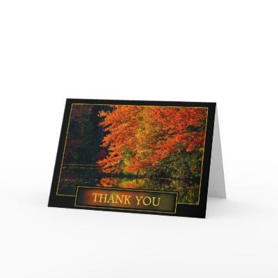 Autumn Thank You Acknowledgement Cards by TDSwhite