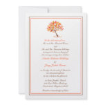 Autumn Theme Tree Flat Wedding Invitation invitations