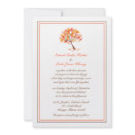 Autumn Theme Tree Flat Wedding Invitation invitations