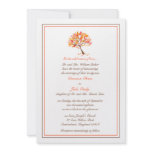 Autumn Theme Tree Flat Wedding Invitation invitations