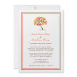 Autumn Theme Tree Flat Wedding Invitation invitations