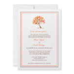 Autumn Theme Tree Flat Wedding Invitation invitations