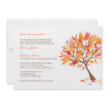 Autumn Theme Tree Flat Wedding Invitation invitations