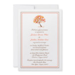 Autumn Theme Tree Flat Wedding Invitation invitations