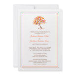 Autumn Theme Tree Flat Wedding Invitation invitations