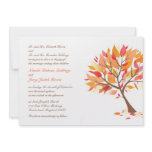 Autumn Theme Tree Flat Wedding Invitation invitations